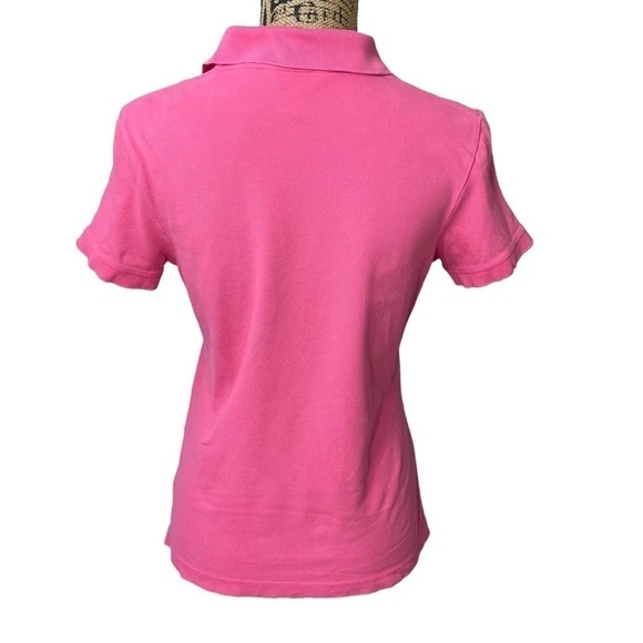 LILLY Pulitzer Pink Polo Top with Green Palm and collar Child’s size Large - Picture 6 of 10